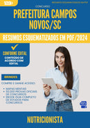 Resumos Esquematizados para Concurso Nutricionista da Prefeitura Campos Novos Sc 2025 - Conteúdo de Acordo com Edital