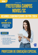Resumos Esquematizados para Concurso Professor De Educacao Especial da Prefeitura Campos Novos Sc 2025 - Conteúdo de Acordo com Edital