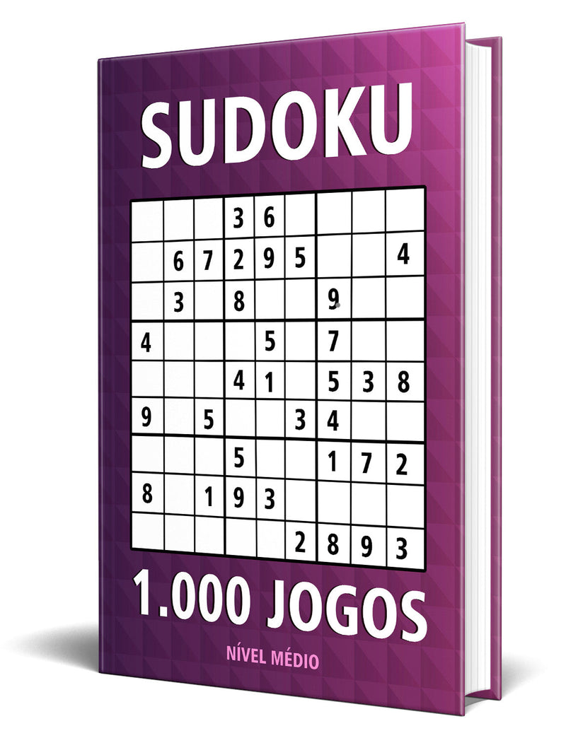 Sudoku: 1.000 Jogos de Nível Médio - Em formato PDF - Produto Digital