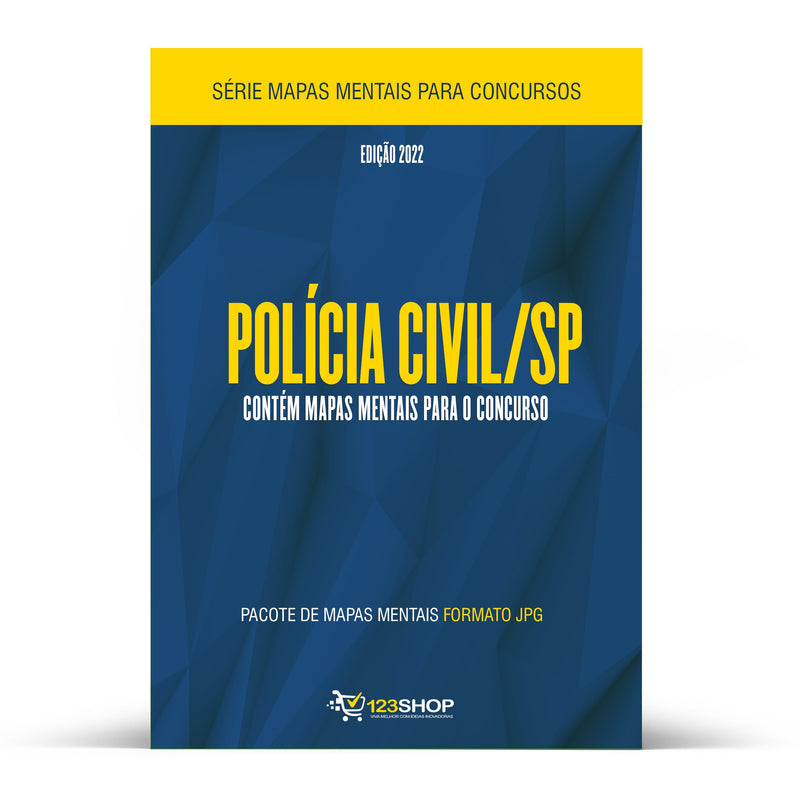 Pacote com 250 Mapas Mentais Concursos Polícia Civil/SP