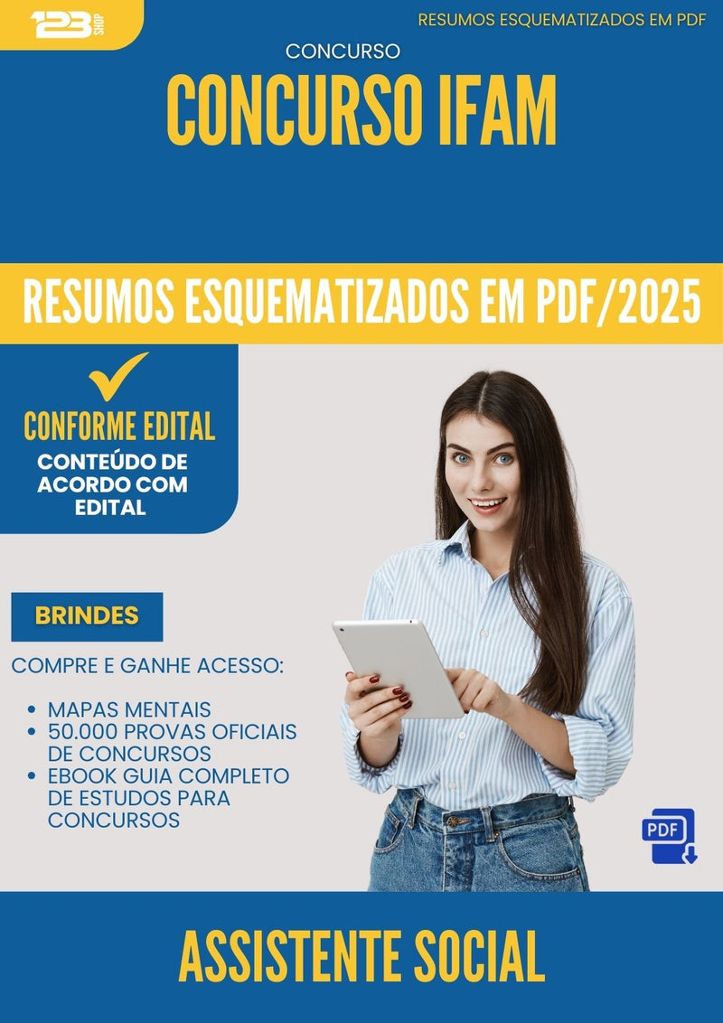 Resumos Esquematizados para Concurso Assistente Social Ifam 2025 - Conteúdo de Acordo com Edital