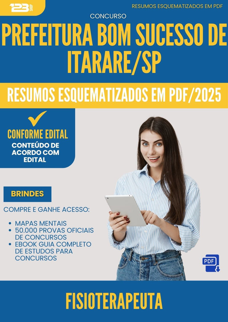 Resumos Esquematizados para Concurso Fisioterapeuta da Prefeitura Bom Sucesso De Itarare Sp 2025 - Conteúdo de Acordo com Edital