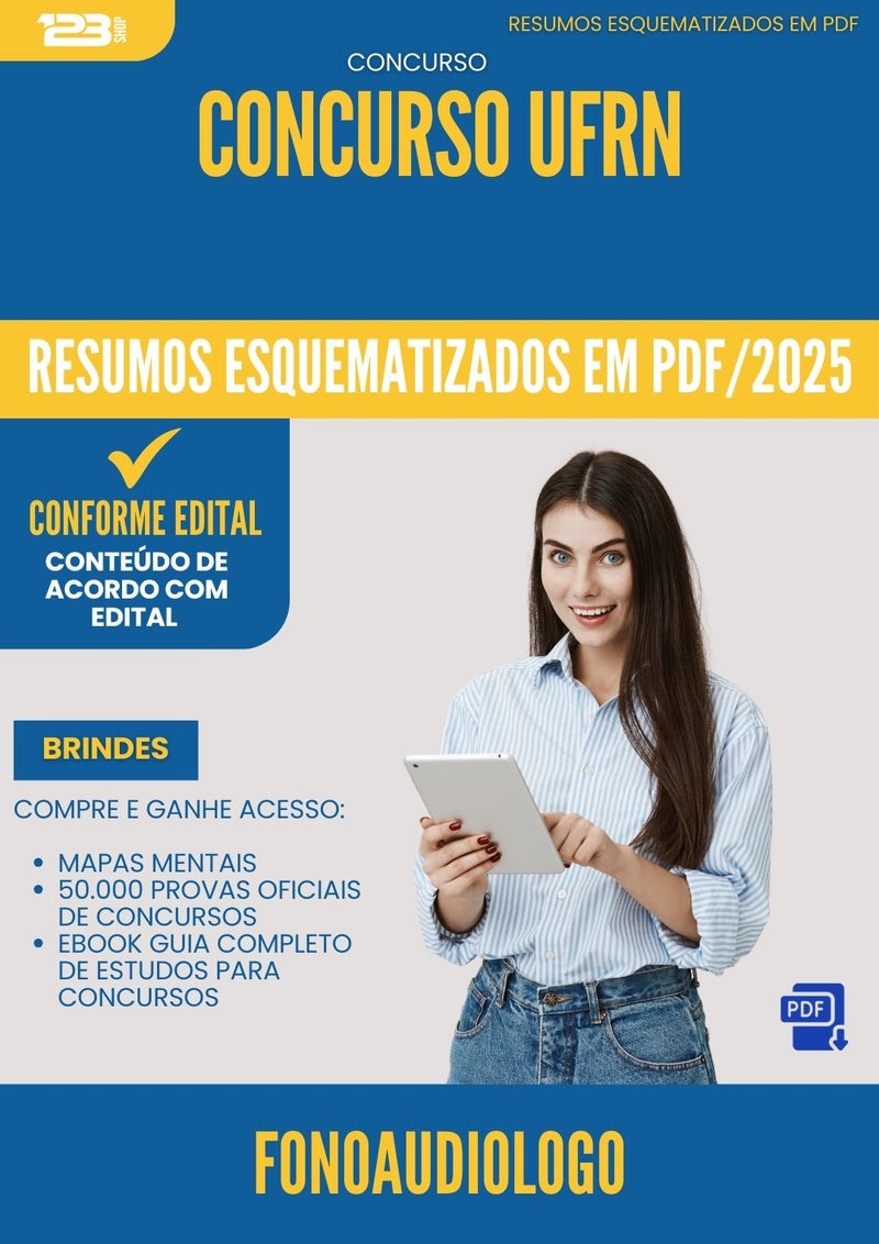 Resumos Esquematizados para Concurso Fonoaudiologo Ufrn 2025 - Conteúdo de Acordo com Edital