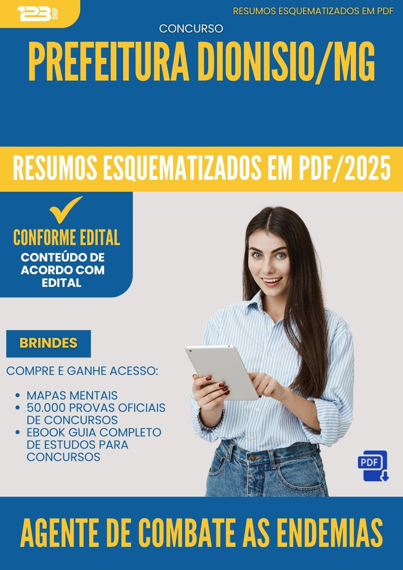 Resumos Esquematizados para Concurso Agente De Combate As Endemias da Prefeitura Dionisio Mg 2025 - Conteúdo de Acordo com Edital