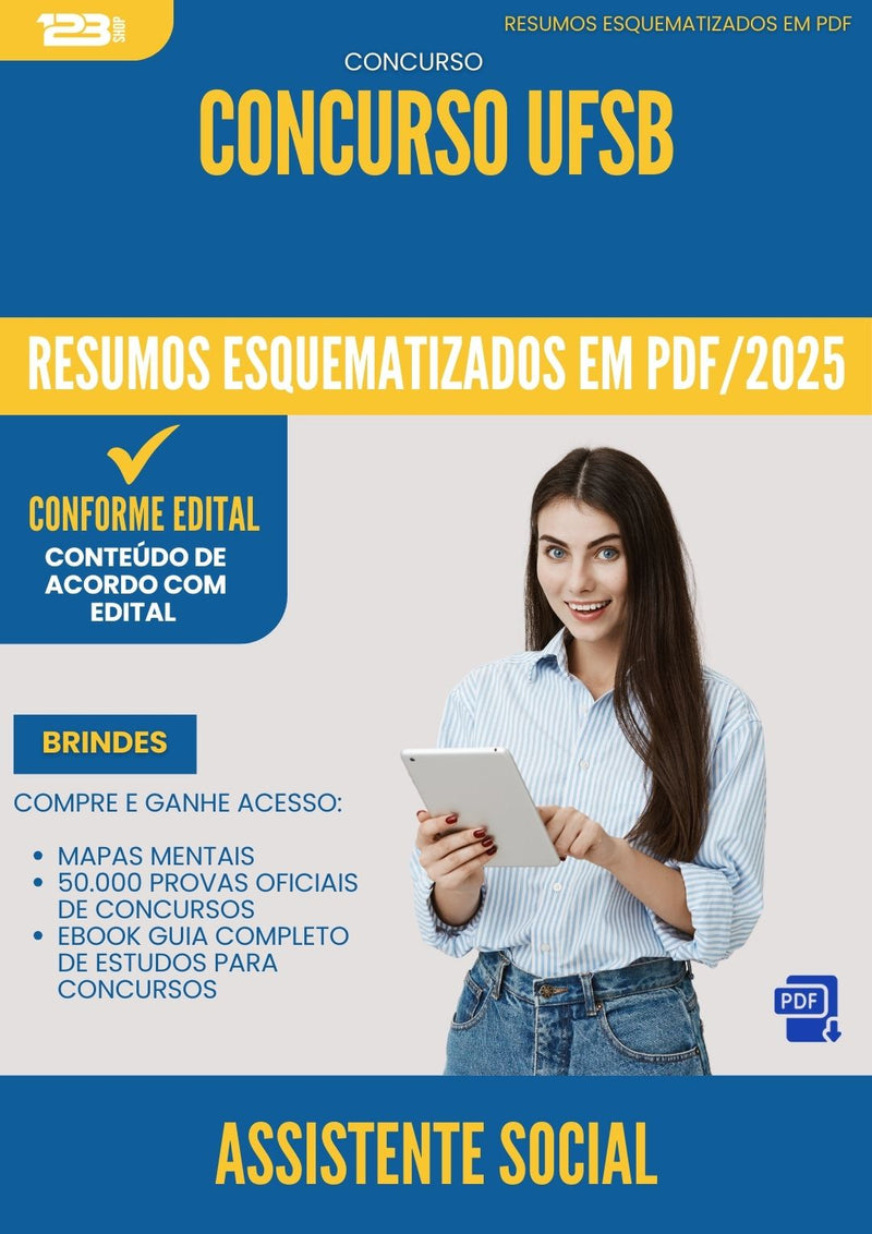 Resumos Esquematizados para Concurso Apostila Assistente Social Ufsb 2025 - Conteúdo de Acordo com Edital