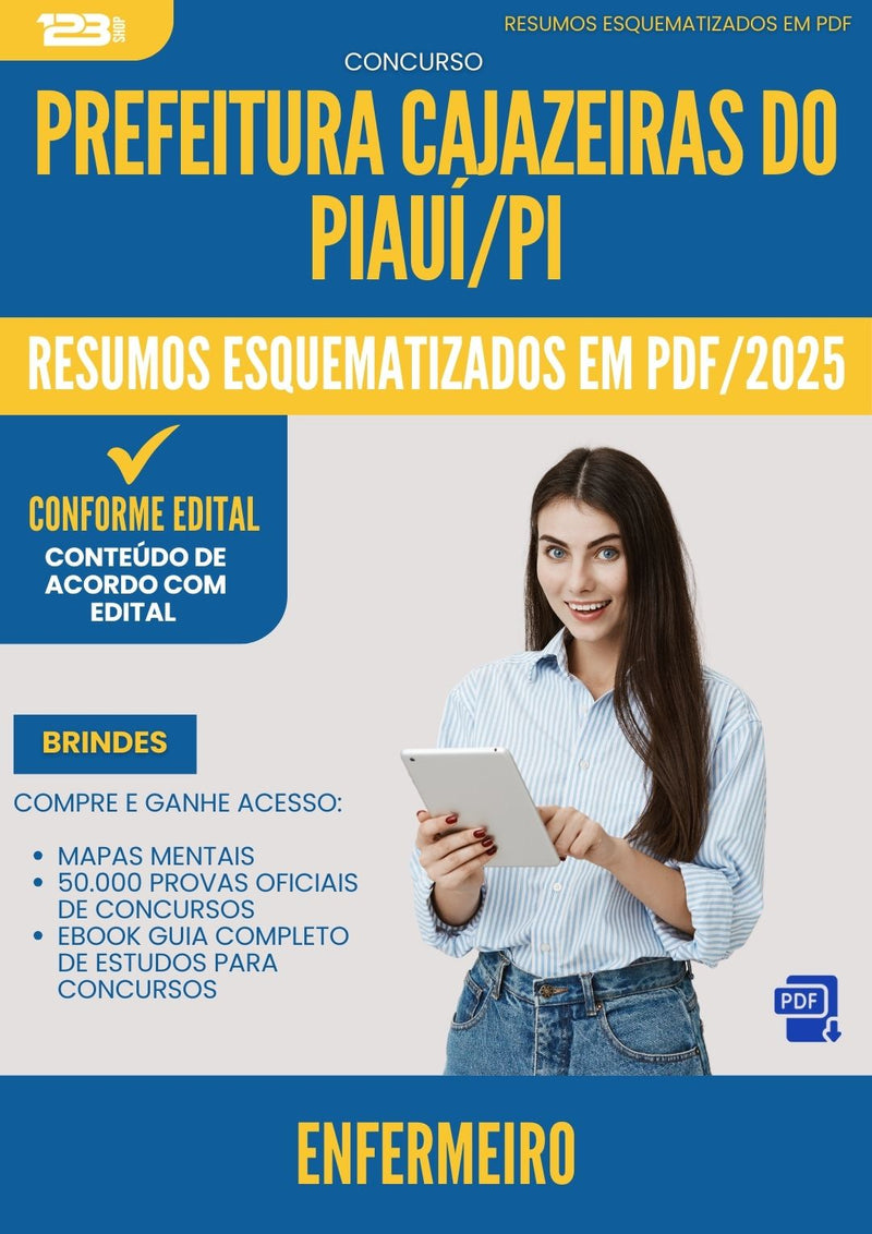 Resumos Esquematizados para Concurso Apostila Enfermeiro da Prefeitura Cajazeiras Do Piaui Pi 2025 - Conteúdo de Acordo com Edital