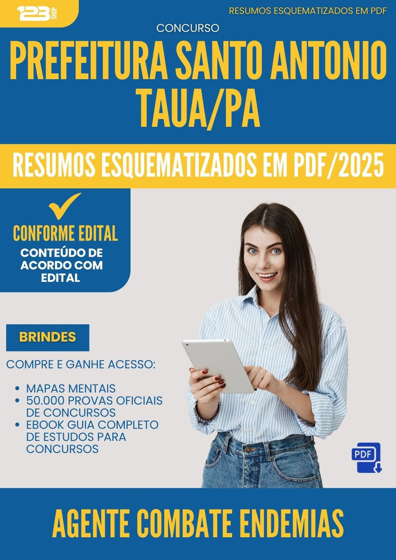 Resumos Esquematizados para Concurso Apostila Agente Combate Endemias da Prefeitura Santo Antonio Taua Pa 2025 - Conteúdo de Acordo com Edital