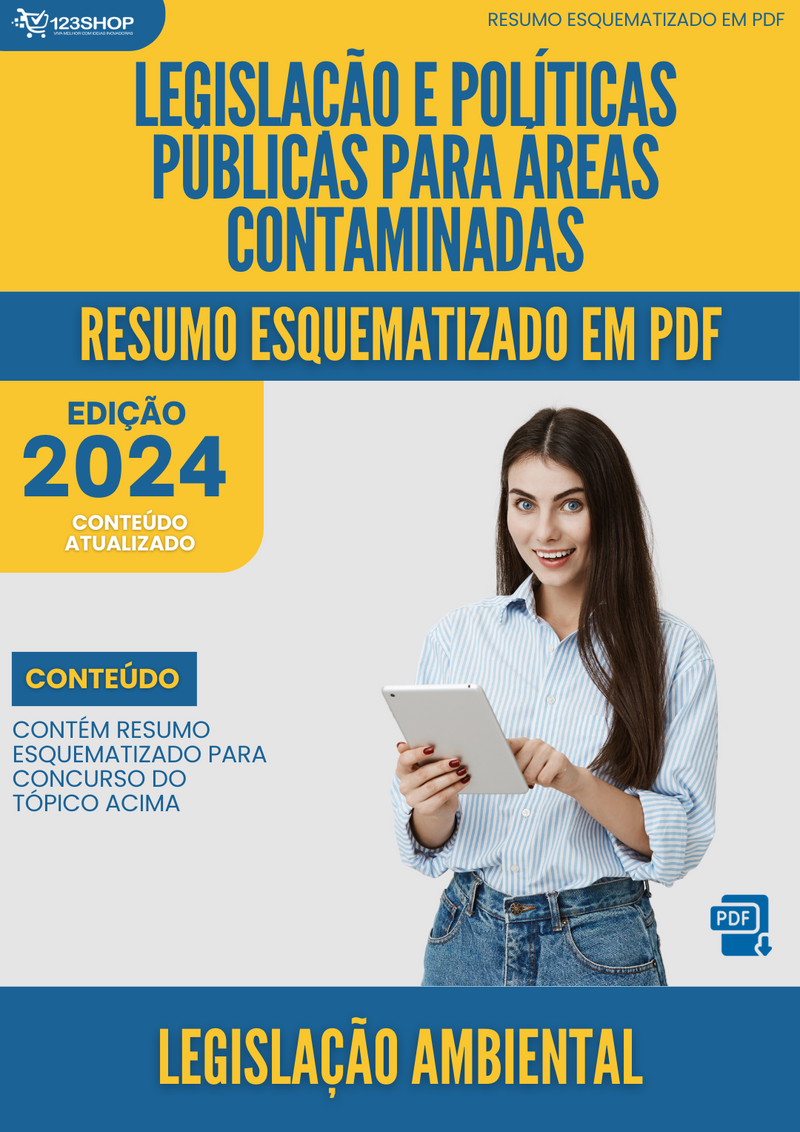 Resumo Esquematizado de Legislação Ambiental Sobre Legislação E Políticas Públicas Para Áreas Contaminadas para Concursos | loja123shop