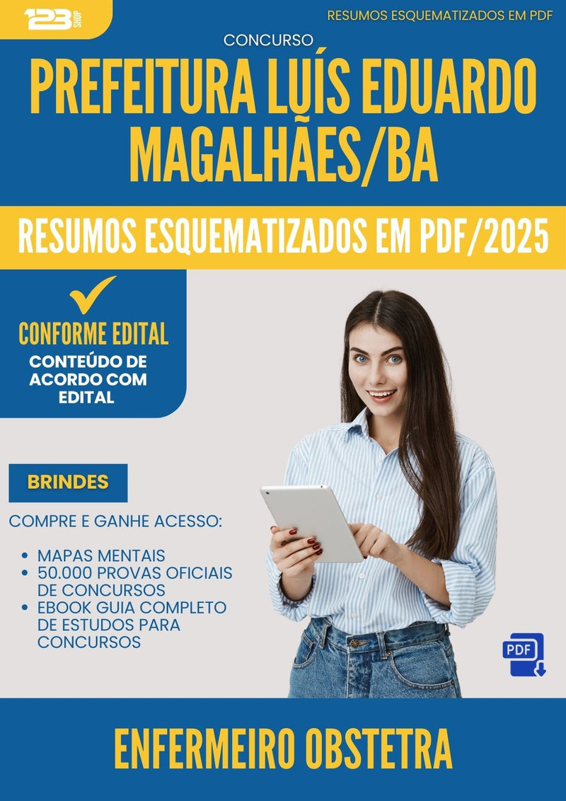 Resumos Esquematizados para Concurso Enfermeiro Obstetra da Prefeitura Luis Eduardo Magalhaes Ba 2025 - Conteúdo de Acordo com Edital