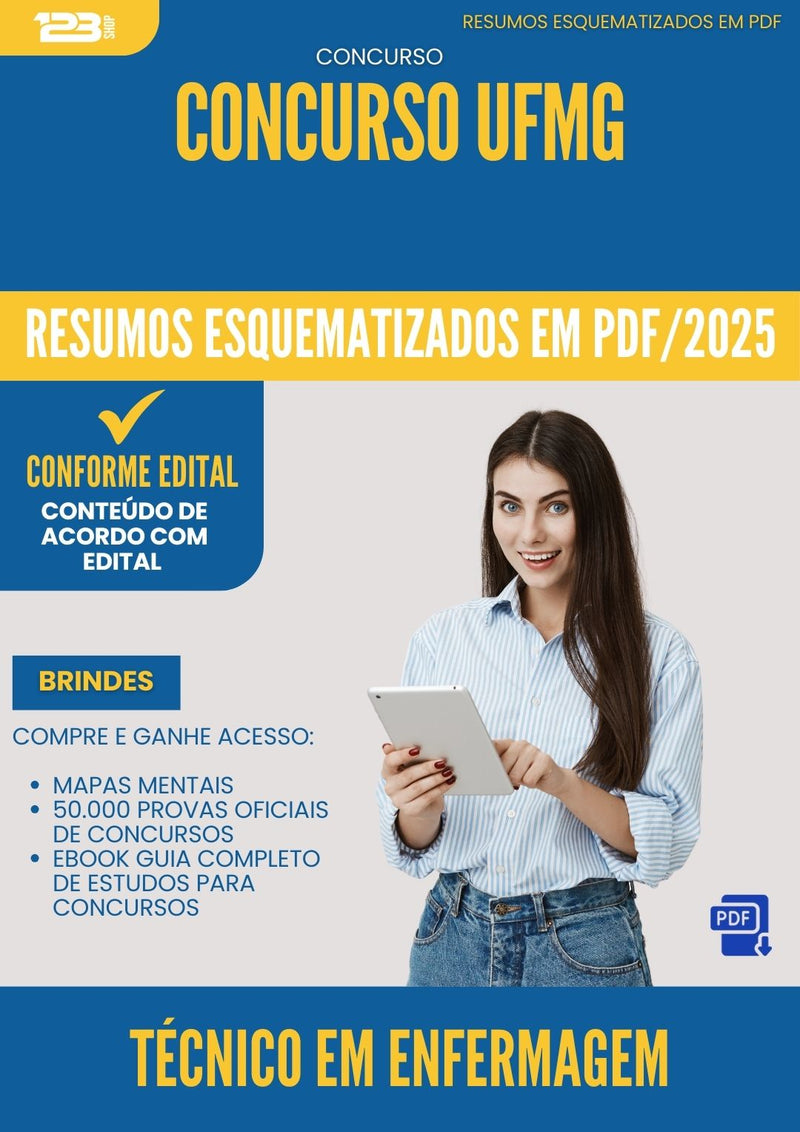 Resumos Esquematizados para Concurso Tecnico Em Enfermagem Ufmg 2025 - Conteúdo de Acordo com Edital