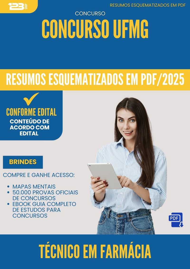 Resumos Esquematizados para Concurso Tecnico Em Farmacia Ufmg 2025 - Conteúdo de Acordo com Edital