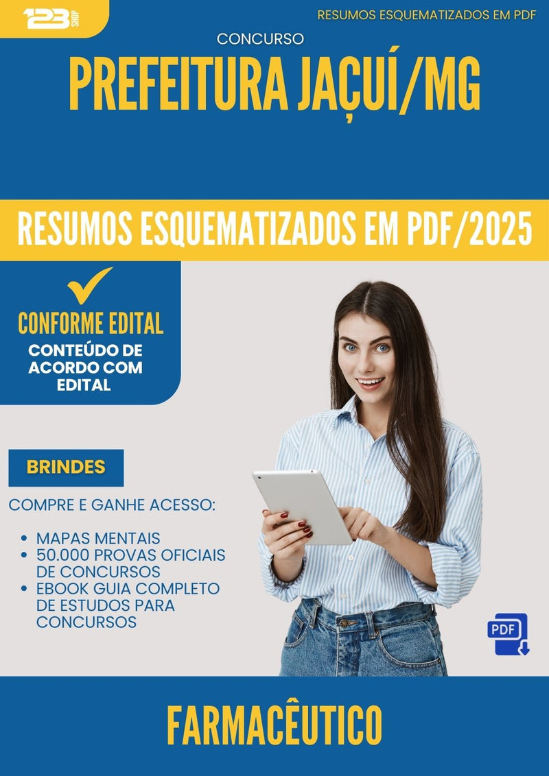 Resumos Esquematizados para Concurso Farmaceutico da Prefeitura Jacui Mg 2025 - Conteúdo de Acordo com Edital