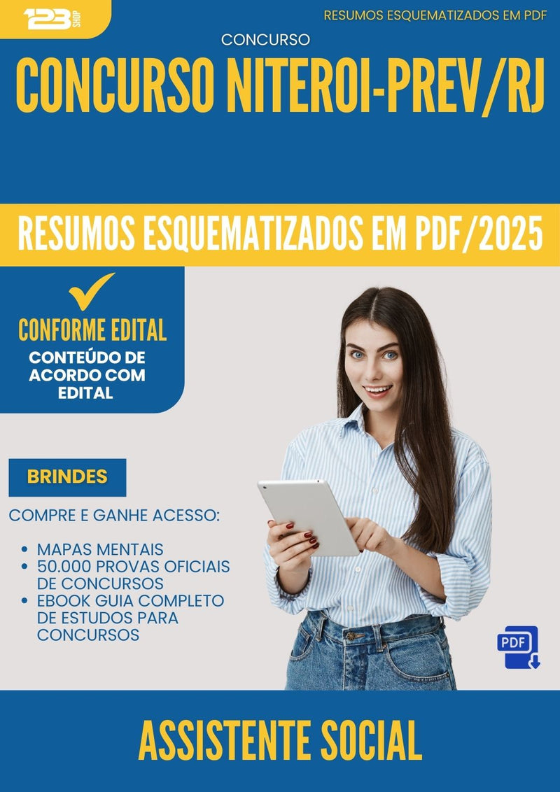 Resumos Esquematizados para Concurso Assistente Social da Prefeitura Niteroi Prev Rj 2025 - Conteúdo de Acordo com Edital