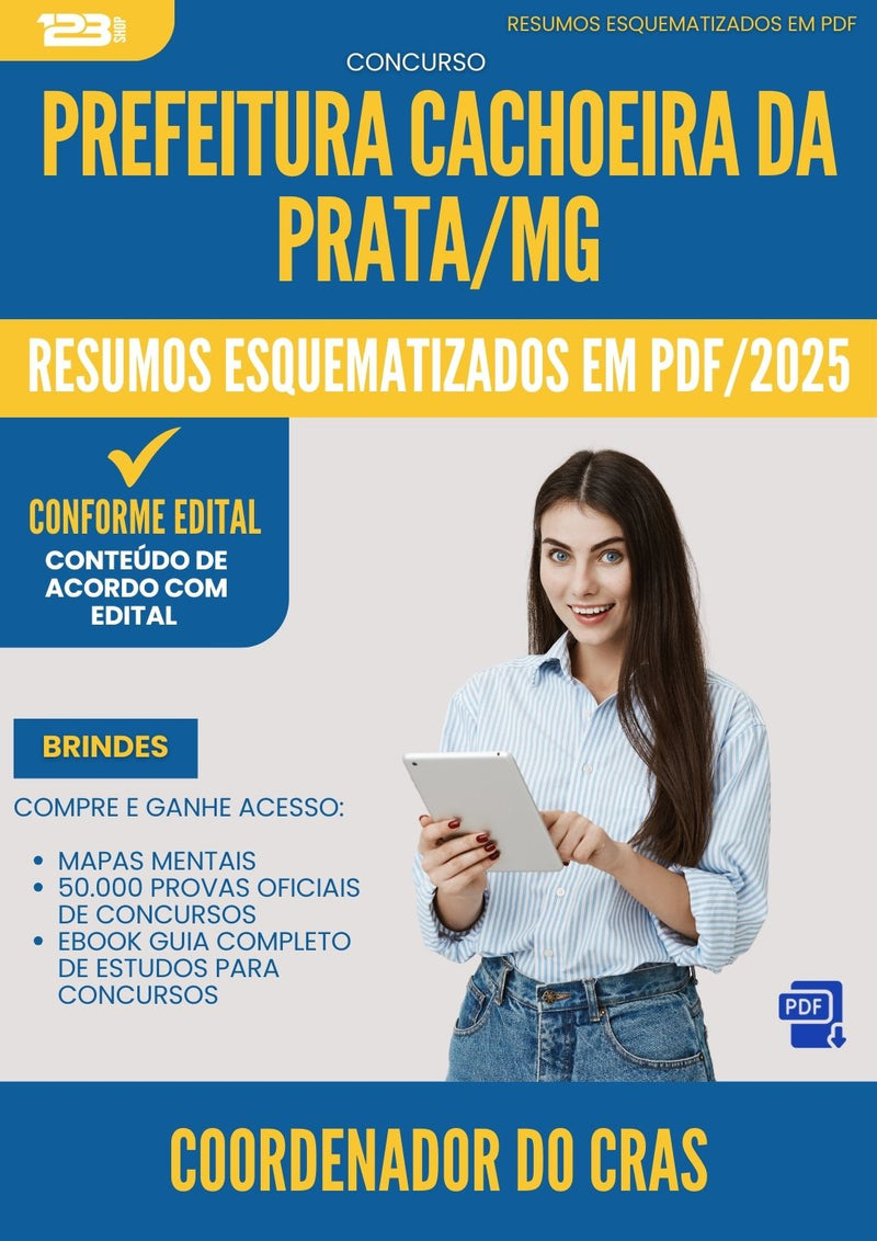 Resumos Esquematizados para Concurso Coordenador Do Cras da Prefeitura Cachoeira Da Prata Mg 2025 - Conteúdo de Acordo com Edital