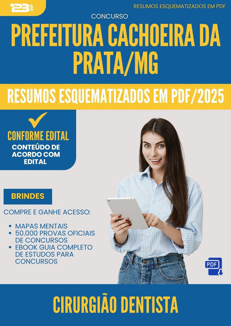 Resumos Esquematizados para Concurso Cirurgiao Dentista da Prefeitura Cachoeira Da Prata Mg 2025 - Conteúdo de Acordo com Edital