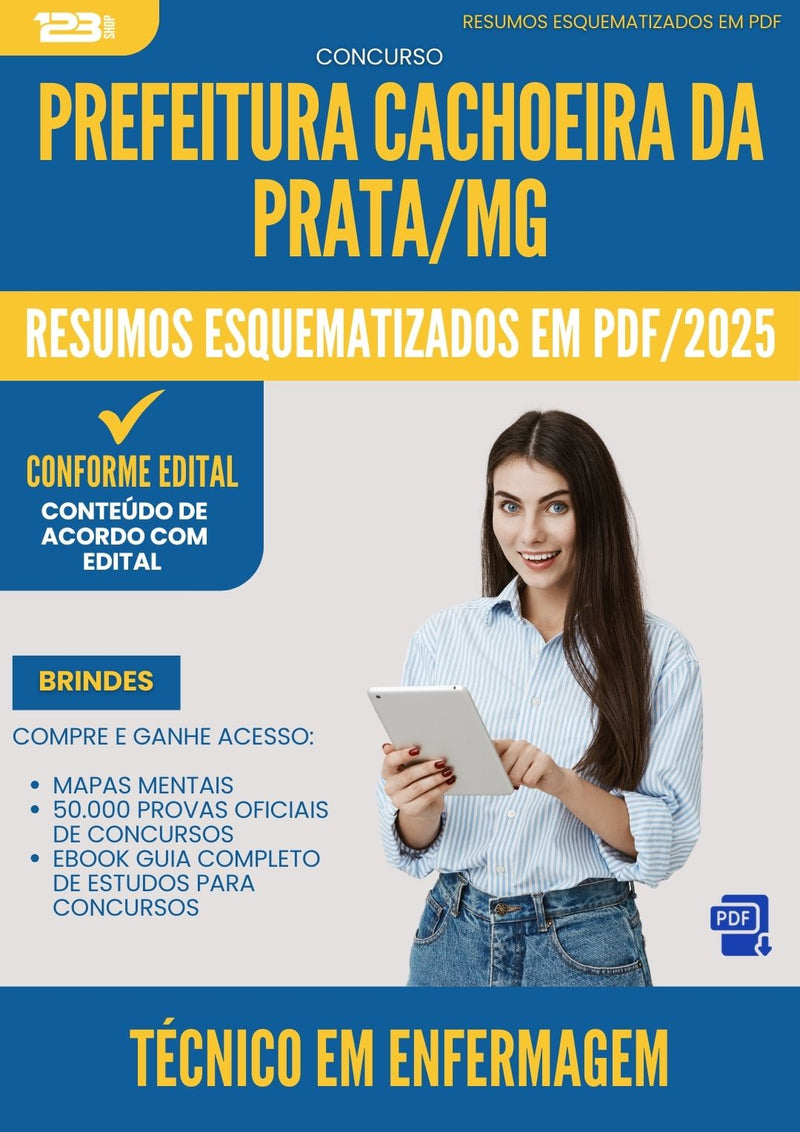 Resumos Esquematizados para Concurso Tecnico Em Enfermagem da Prefeitura Cachoeira Da Prata Mg 2025 - Conteúdo de Acordo com Edital