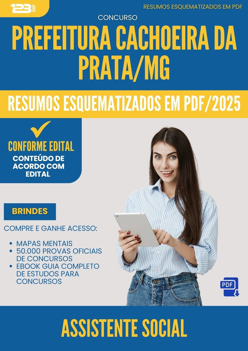 Resumos Esquematizados para Concurso Assistente Social da Prefeitura Cachoeira Da Prata Mg 2025 - Conteúdo de Acordo com Edital
