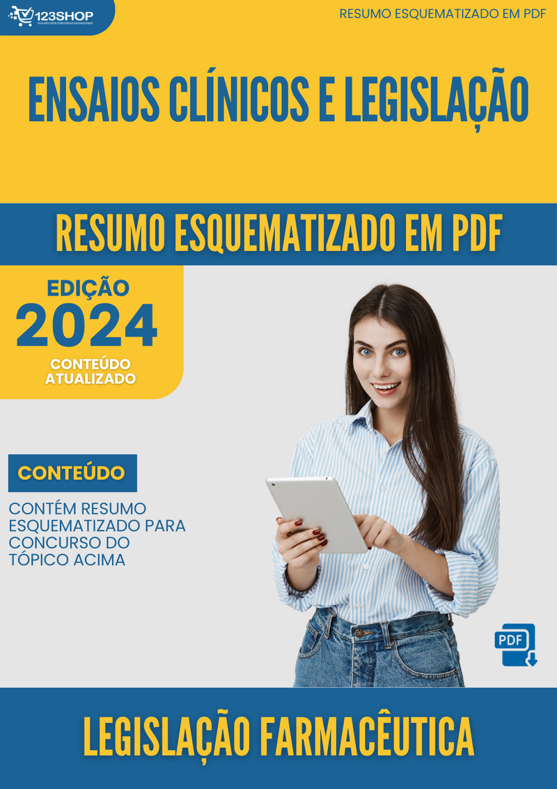 Resumo Esquematizado de Legislação Farmacêutica Sobre Ensaios Clínicos E Legislação para Concursos | loja123shop
