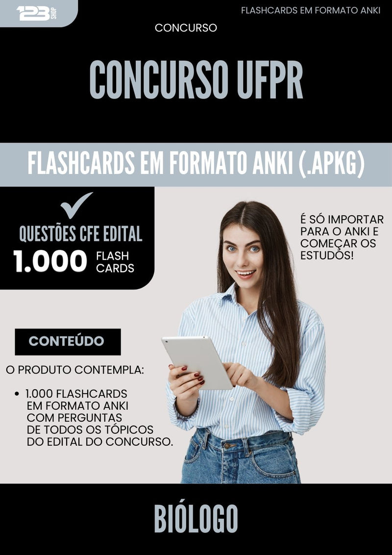 Flashcards para Concurso Biologo Ufpr 2025 - 1.000 Flashcards de Acordo com Edital