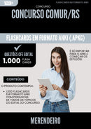 Flashcards para Concurso Merendeiro Comur Rs 2025 - 1.000 Flashcards de Acordo com Edital