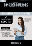 Flashcards para Concurso Motorista Comur Rs 2025 - 1.000 Flashcards de Acordo com Edital