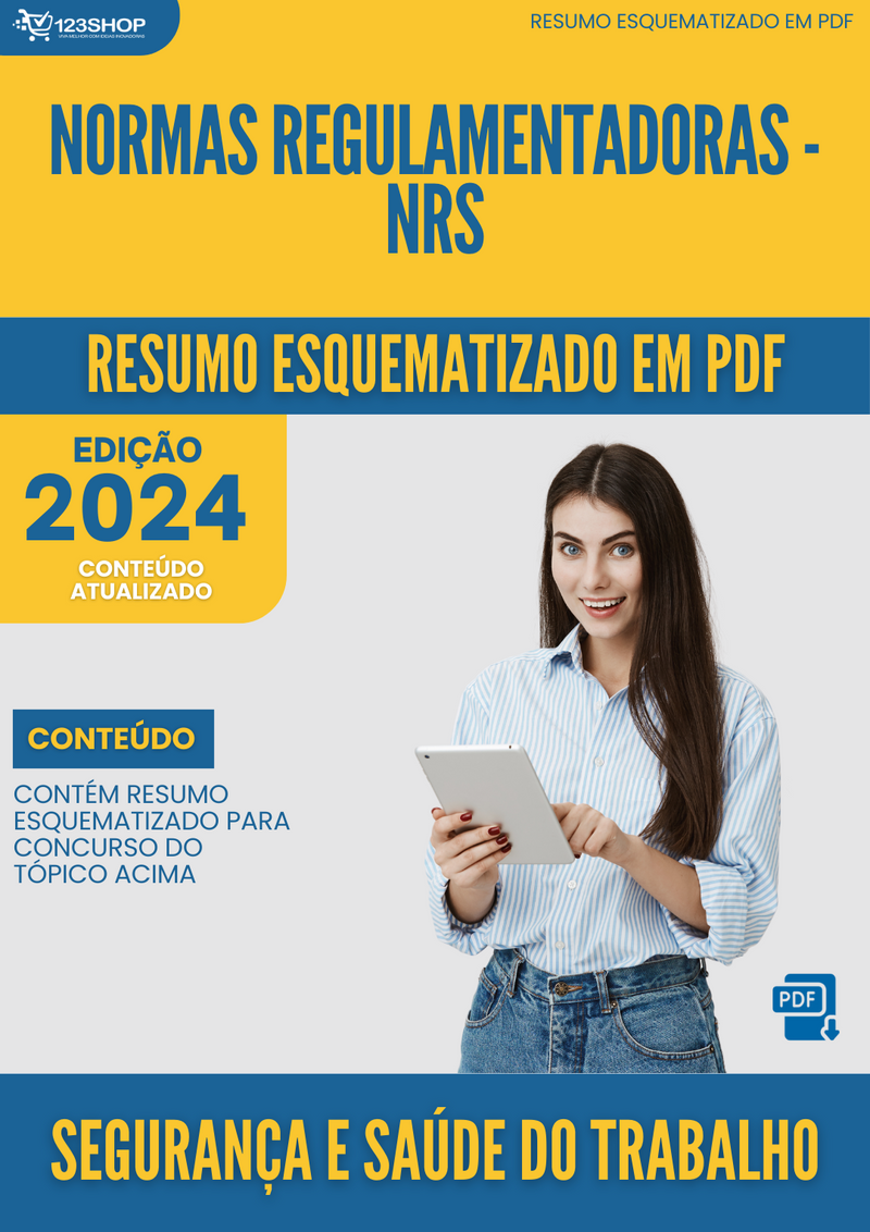 Resumo Esquematizado de Segurança E Saúde Do Trabalho Sobre Normas Regulamentadoras - Nrs para Concursos | loja123shop