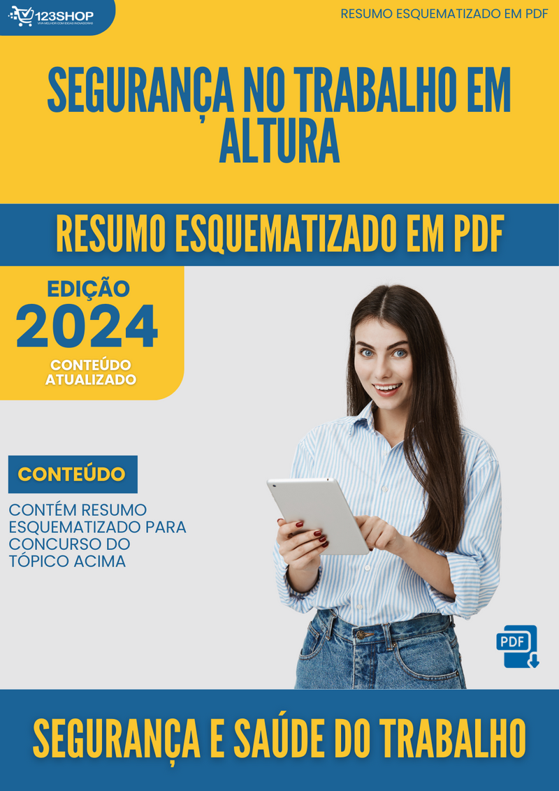Resumo Esquematizado de Segurança E Saúde Do Trabalho Sobre Segurança No Trabalho Em Altura para Concursos | loja123shop