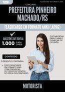 Flashcards para Concurso Motorista Pinheiro da Prefeitura Machado Rs 2025 - 1.000 Flashcards de Acordo com Edital