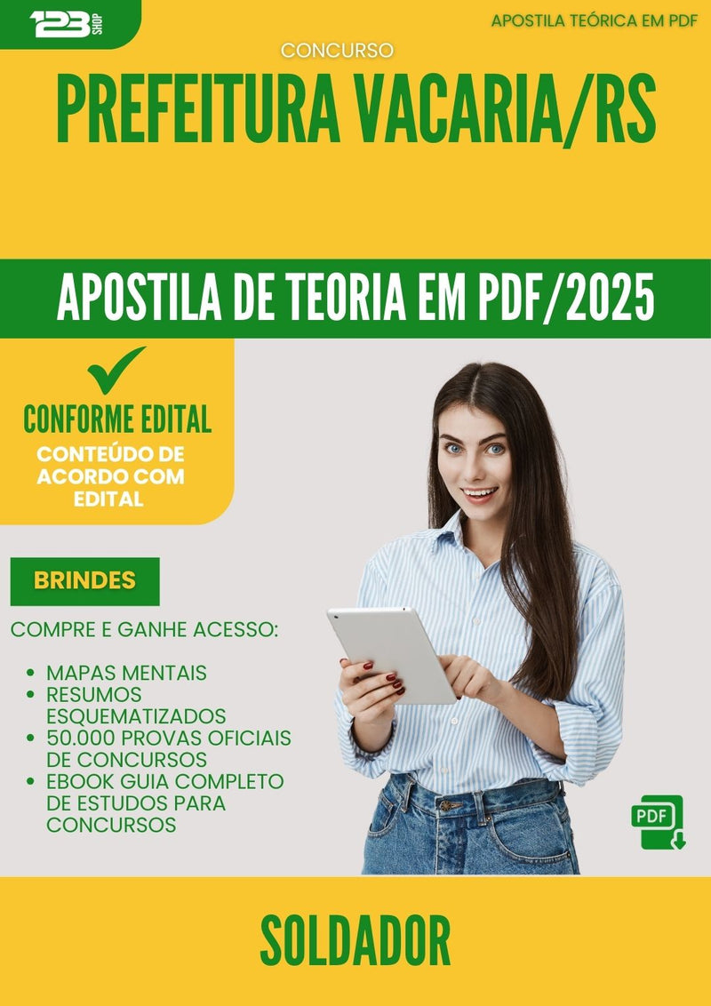 Apostila Teórica para Concurso Soldador da Prefeitura Vacaria Rs 2025 - Conteúdo de Acordo com Edital