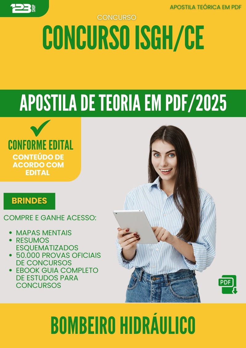 Apostila Teórica para Concurso Bombeiro Hidraulico Isgh Ce 2025 - Conteúdo de Acordo com Edital