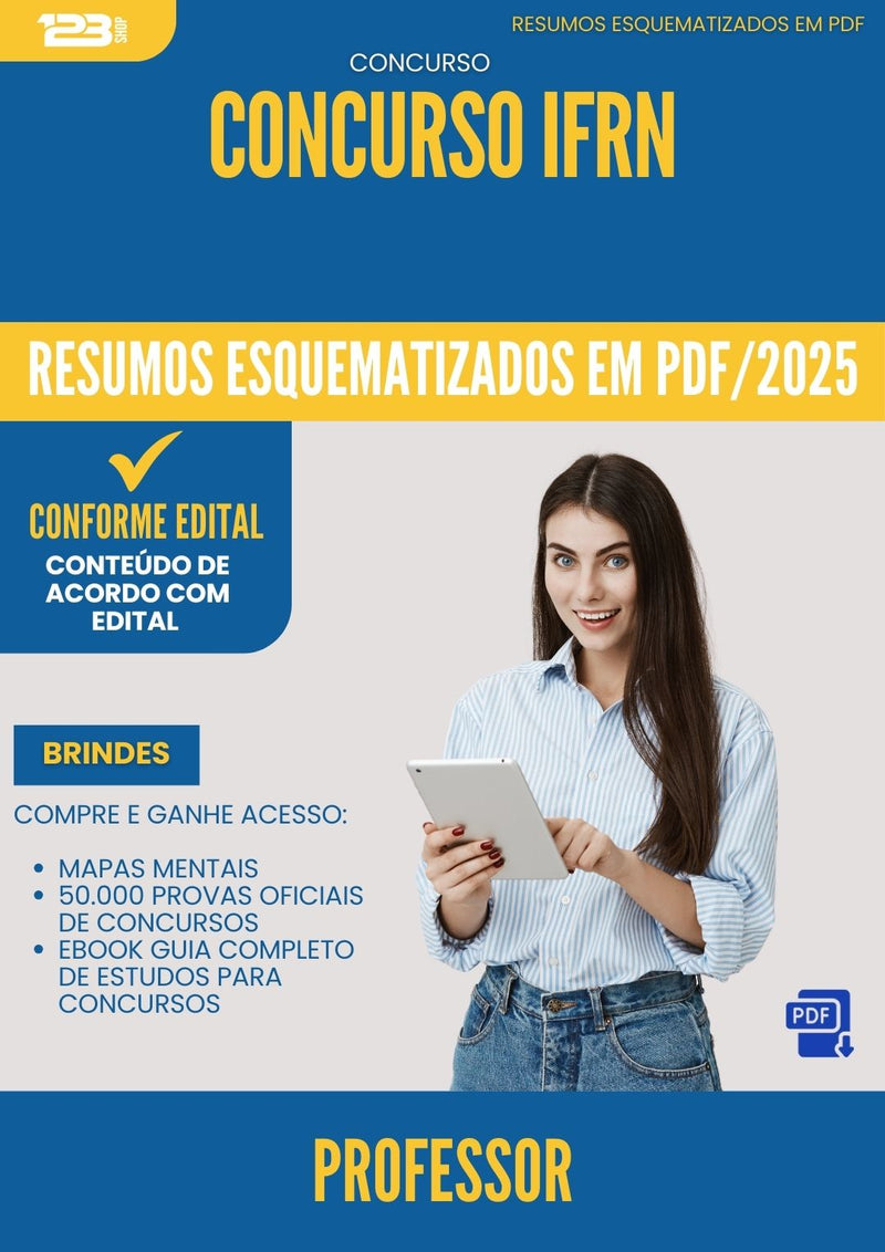 Resumos Esquematizados para Concurso Professor Ifrn 2025 - Conteúdo de Acordo com Edital