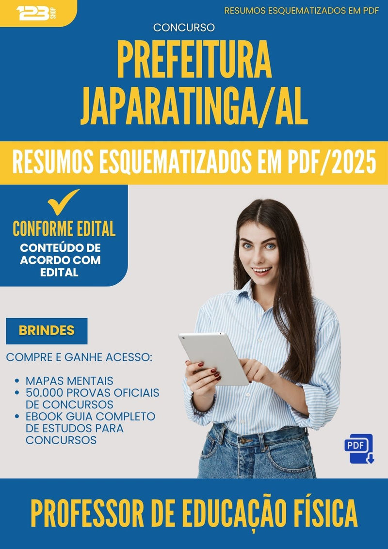 Resumos Esquematizados para Concurso Professor De Educacao Fisica da Prefeitura Japaratinga Al 2025 - Conteúdo de Acordo com Edital
