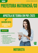 Apostila Teórica para Concurso Motorista da Prefeitura Matrincha Go 2025 - Conteúdo de Acordo com Edital