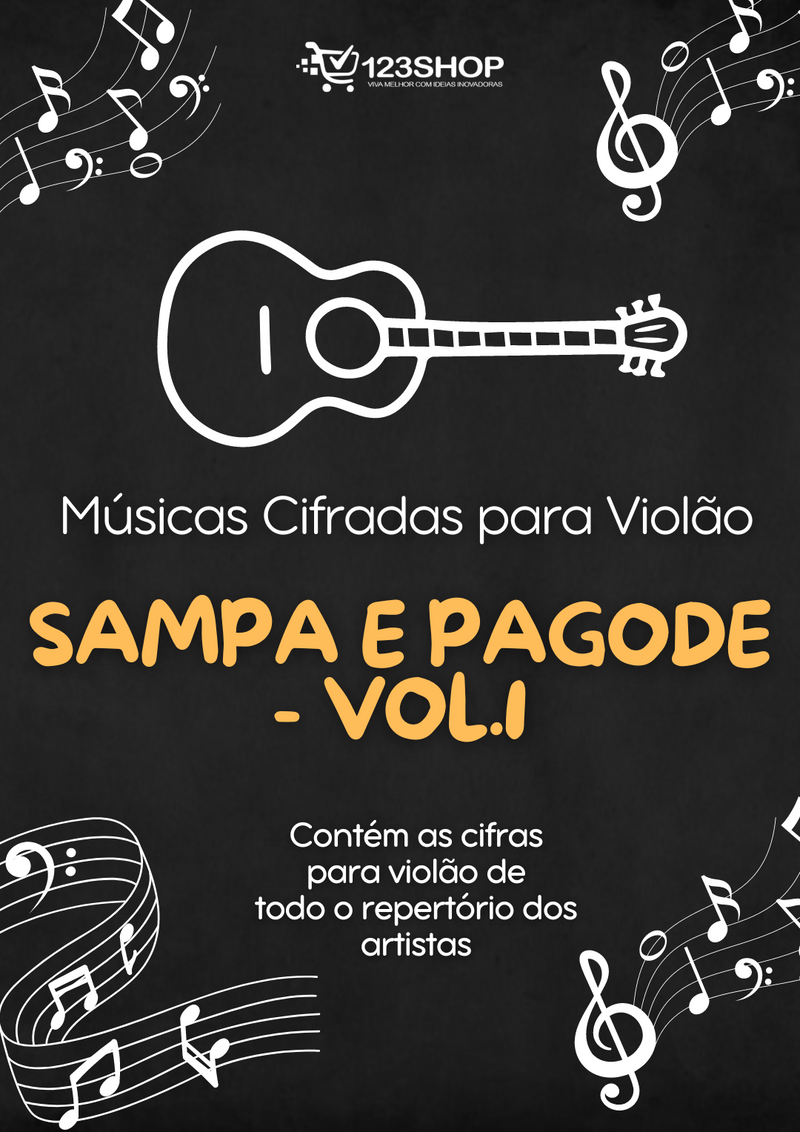 Ebook de Cifras para Violão de Samba e Pagode - Volume 1 | loja123shop