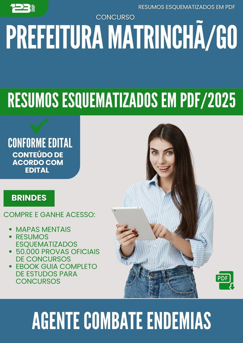 Resumos Esquematizados para Concurso Agente Combate Endemias da Prefeitura Matrincha Go 2025 - Conteúdo de Acordo com Edital