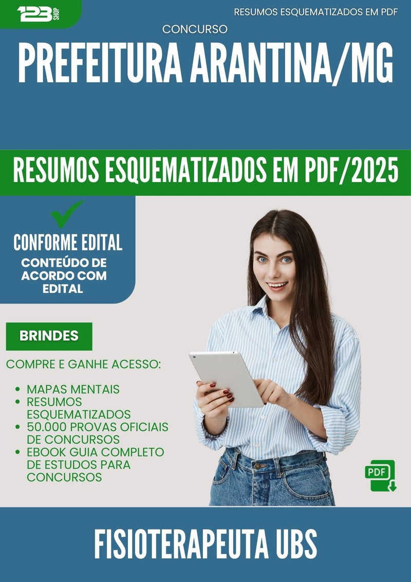 Resumos Esquematizados para Concurso Fisioterapeuta Ubs da Prefeitura Arantina Mg 2025 - Conteúdo de Acordo com Edital