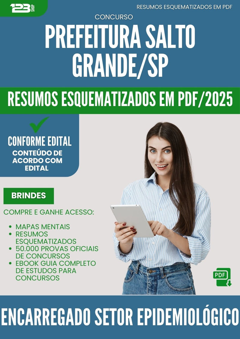 Resumos Esquematizados para Concurso Encarregado Do Setor Epidemiologico da Prefeitura Salto Grande Sp 2025 - Conteúdo de Acordo com Edital