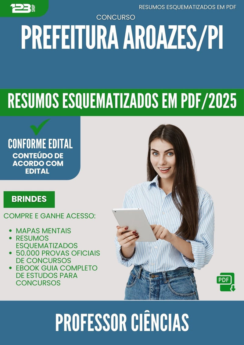 Resumos Esquematizados para Concurso Professor De Ciencias da Prefeitura Aroazes Pi 2025 - Conteúdo de Acordo com Edital