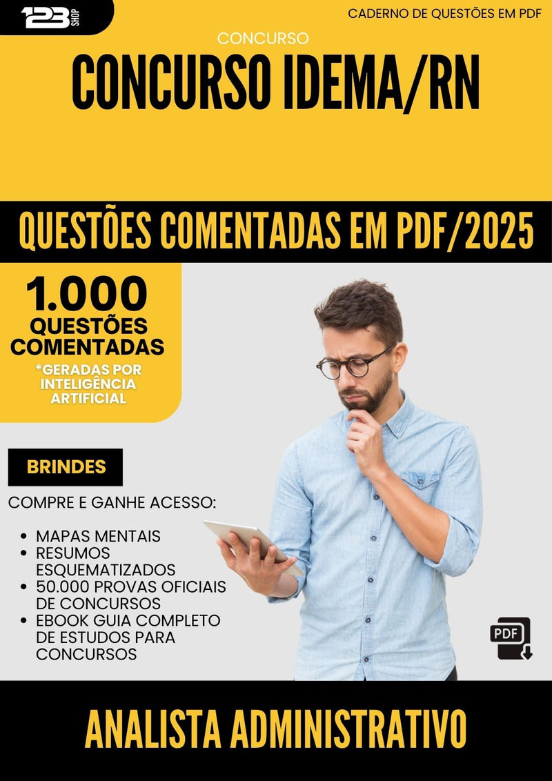 1000 Questões Comentadas para Concurso Analista Administrativo Psicologia Idema Rn 2025 - 1000 Questões
