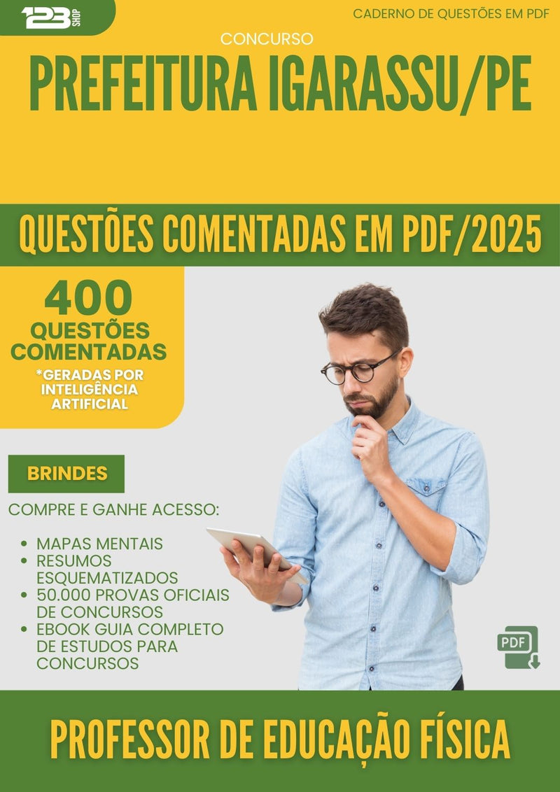 400 Questões Comentadas para Concurso Professor De Educacao Fisica da Prefeitura Igarassu Pe 2025 - 200 Questões