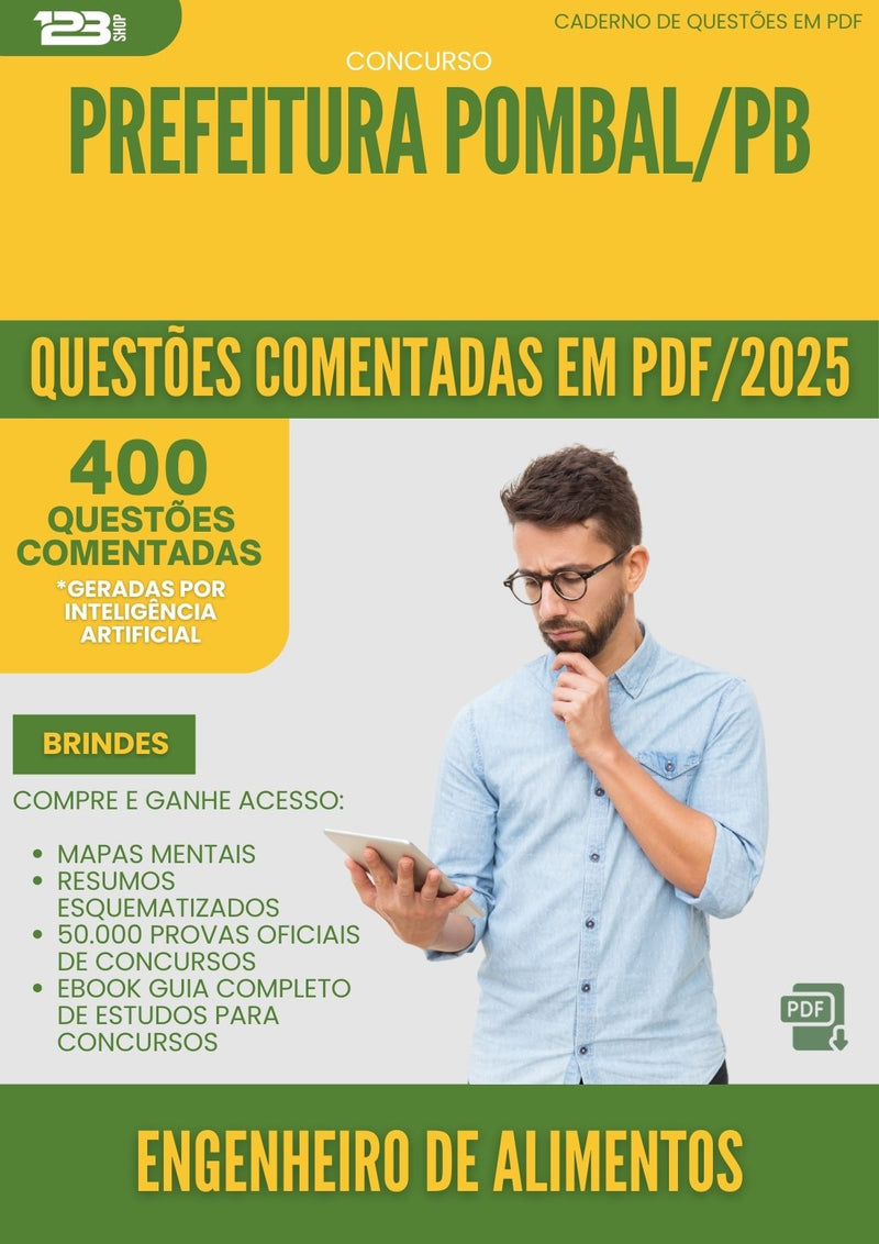 400 Questões Comentadas para Concurso Engenheiro De Alimentos da Prefeitura Pombal Pb 2025 - 200 Questões