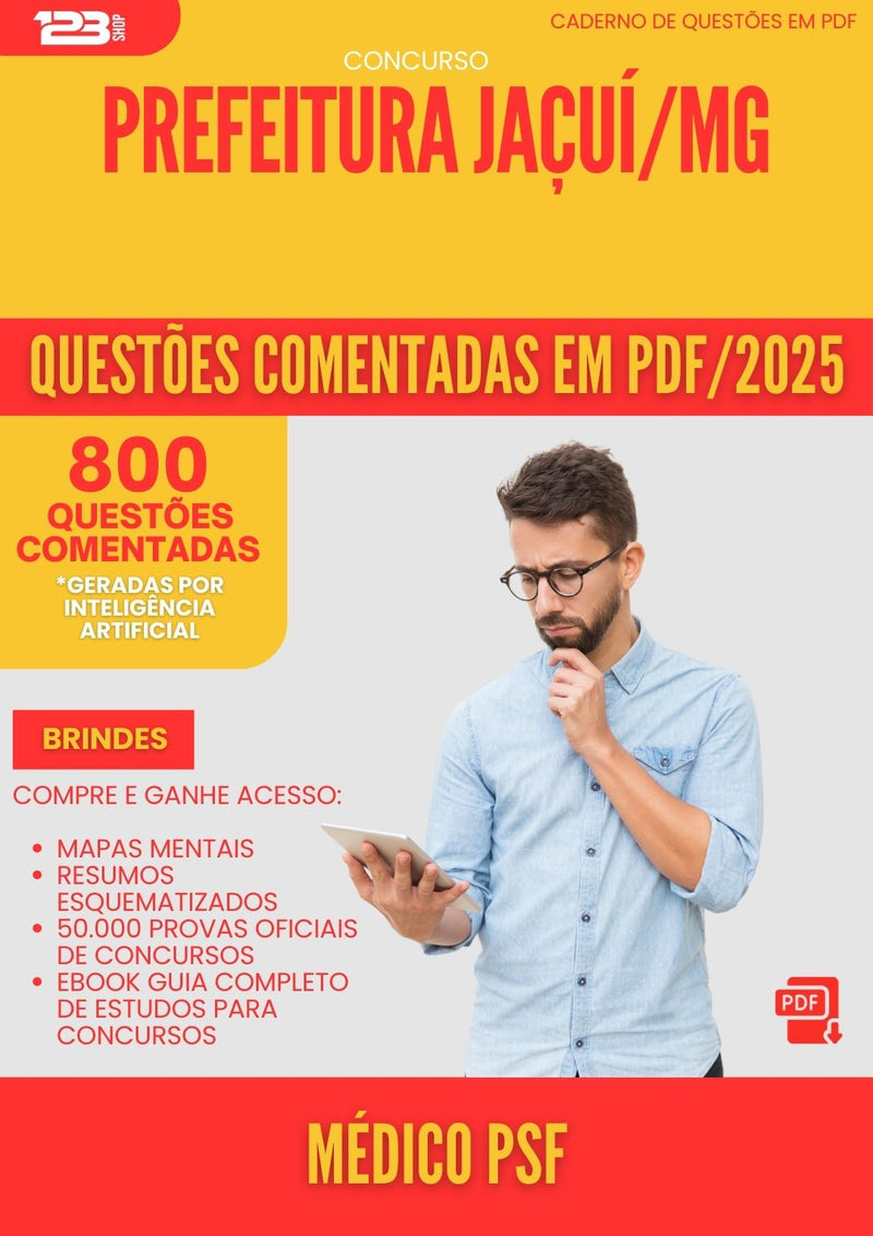 800 Questões Comentadas para Concurso Medico Psf da Prefeitura Jacui Mg 2025 - 800 Questões