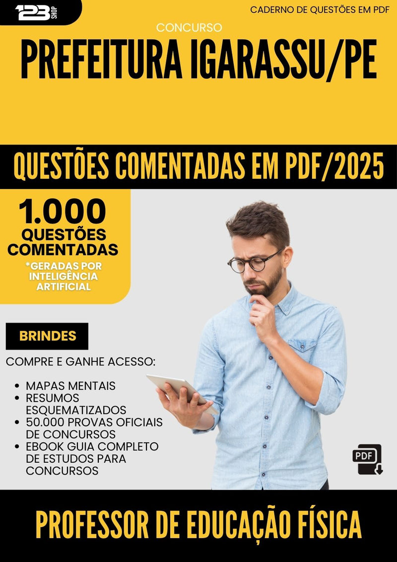 1000 Questões Comentadas para Concurso Professor De Educacao Fisica da Prefeitura Igarassu Pe 2025 - 1000 Questões