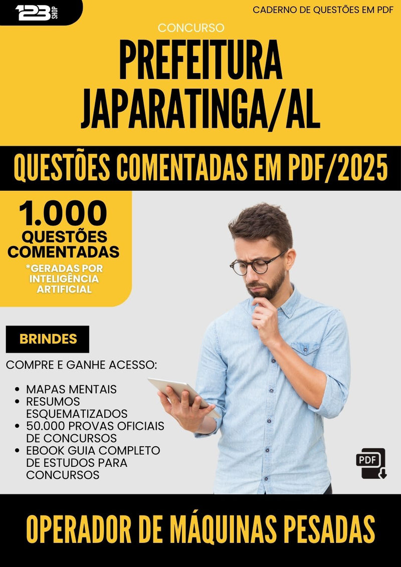 1000 Questões Comentadas para Concurso Operador De Maquinas Pesadas da Prefeitura Japaratinga Al 2025 - 1000 Questões