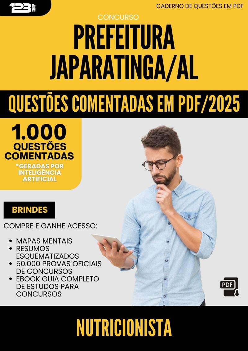 1000 Questões Comentadas para Concurso Nutricionista da Prefeitura Japaratinga Al 2025 - 1000 Questões