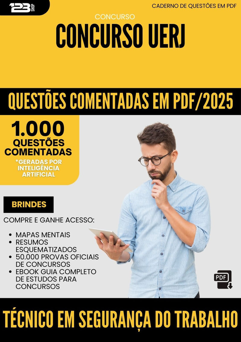 1000 Questões Comentadas para Concurso Tecnico Em Seguranca Do Trabalho Uerj 2025 - 1000 Questões