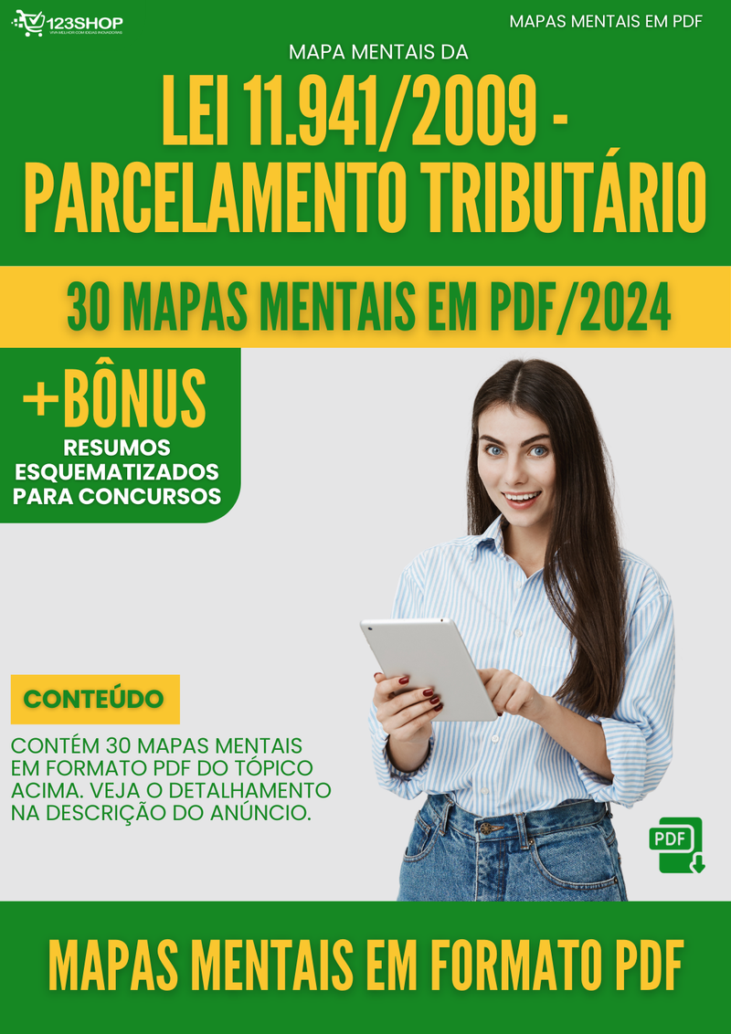 Mapas Mentais da Lei 11.941/2009 - Parcelamento Tributário | loja123shop