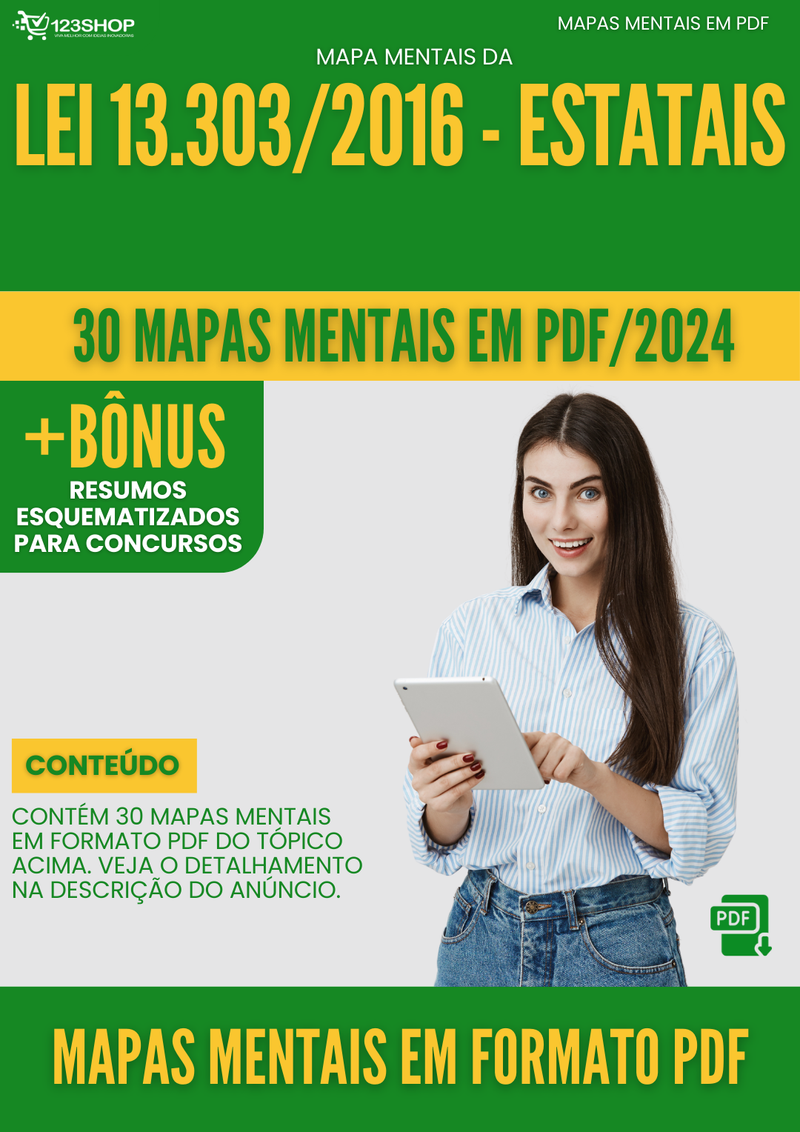 Mapas Mentais da Lei 13.303/2016 - Estatais | loja123shop