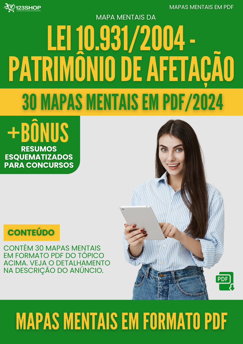 Mapas Mentais da Lei 10.931/2004 - Patrimônio De Afetação | loja123shop