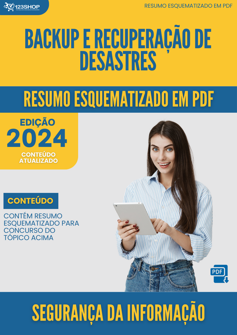 Resumo Esquematizado de Segurança Da Informação Sobre Backup E Recuperação De Desastres para Concursos | loja123shop